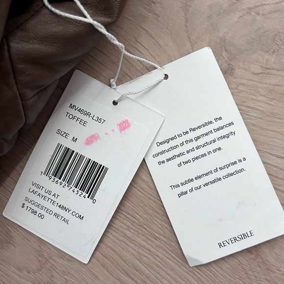 Lafayette 144 New York Albi reversible quilter leather and wool down vest - Picture 12 of 13